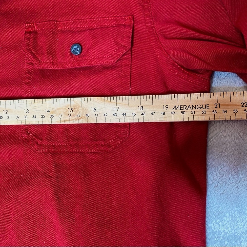 Men’s Vintage Wrangler EST. 1947 Red Cotton Button Down Casual Shirt Size S/P - Picture 11 of 12